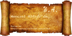Wenczel Alfréda névjegykártya